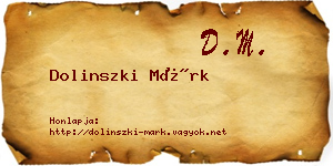 Dolinszki Márk névjegykártya